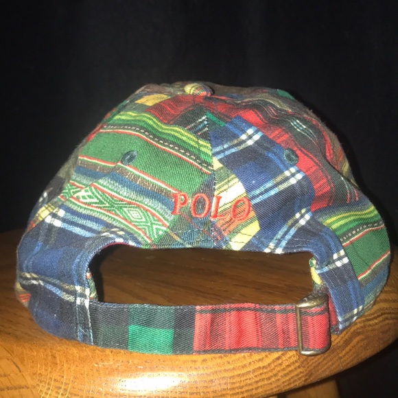 nwot rainbow polo RL flannel dad hat - Picture 3 of 5